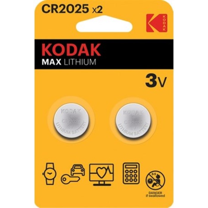 KODAK CR2025 PİL 2Lİ KART