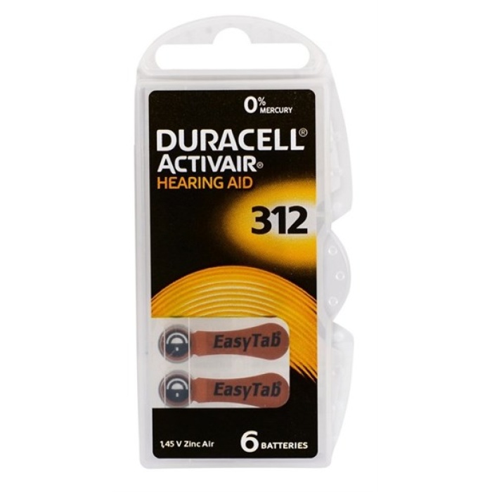 DURACELL 312 (PR41) KULAKLIK PİLİ 6Lİ KART