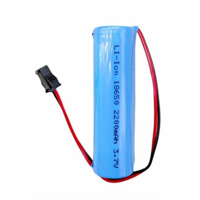 18650 2200MAH KABLOLU SİYAH SOKET PİL