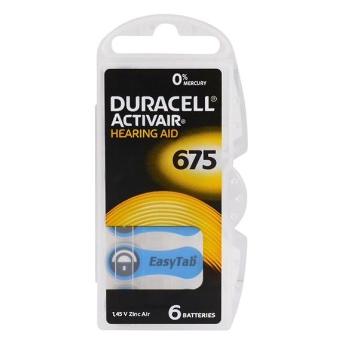 DURACELL 675 (PR44) KULAKLIK PİLİ 6LI KART