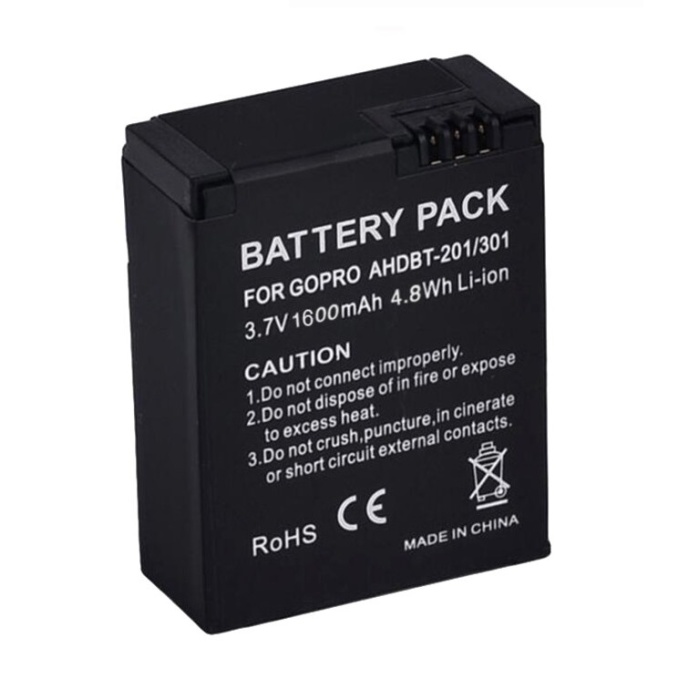 AHDBT-201/301 1600MAH AKSİYON KAMERA PİLİ