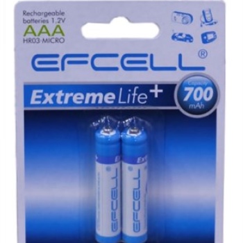 EFCELL 700MAH İNCE PİL 2Lİ KART