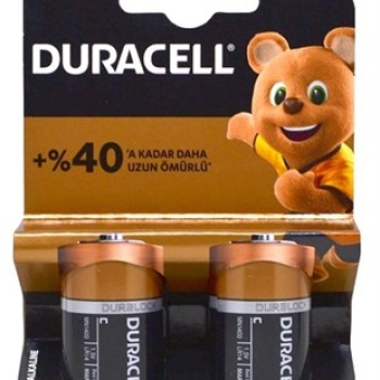 DURACELL ORTA PİL 2Lİ KART(C BOY)