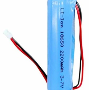 18650 2200MAH KABLOLU BEYAZ SOKET PİL