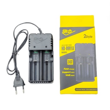 HD-8991A 2Lİ YAYLI 18650 PİL ŞARJ CİHAZI