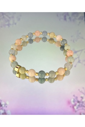 MORGANİT 6 mm. DOĞALTAŞ BİLEKLİK