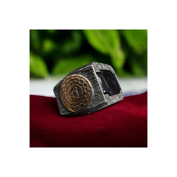 TİENS TİENERJİ GÜMÜŞ YÜZÜK (ÇAKRA SEMBOL DESENLİ)