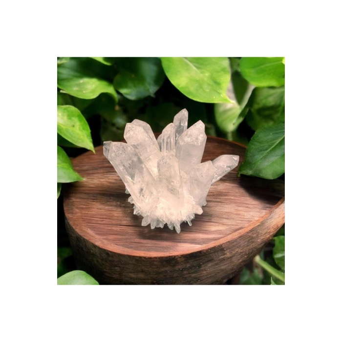 KRİSTAL KUVARS DİŞLİ DEKORATİF HAM PARÇA (664 GR)(12*11 cm)