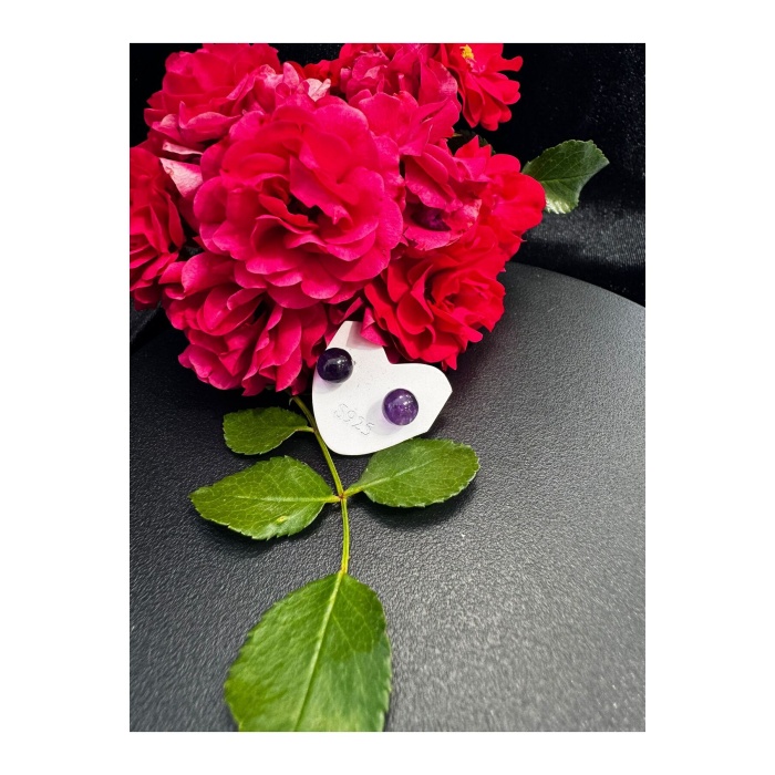 AMETİST GÜMÜŞ KÜPE