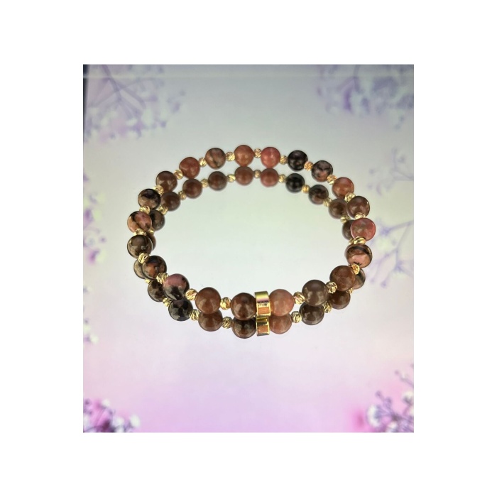 RODONİT 6 mm. DOĞALTAŞ BİLEKLİK