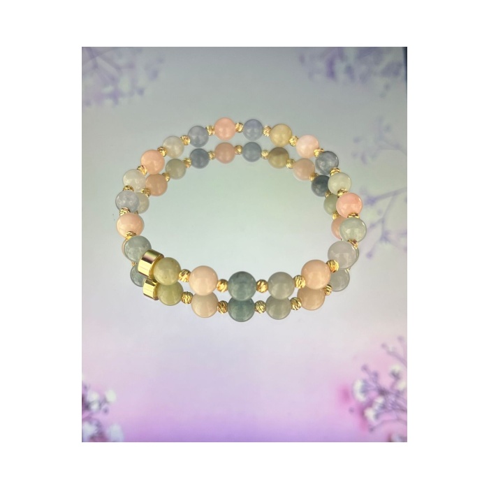 MORGANİT 6 mm. DOĞALTAŞ BİLEKLİK