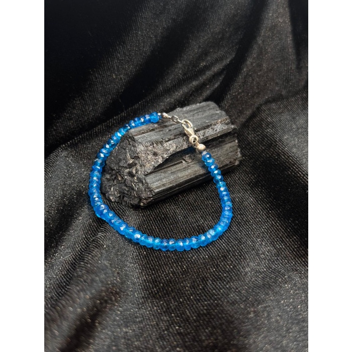 7A+ Kalite Apatit Taşı Bileklik Gümüş Klips