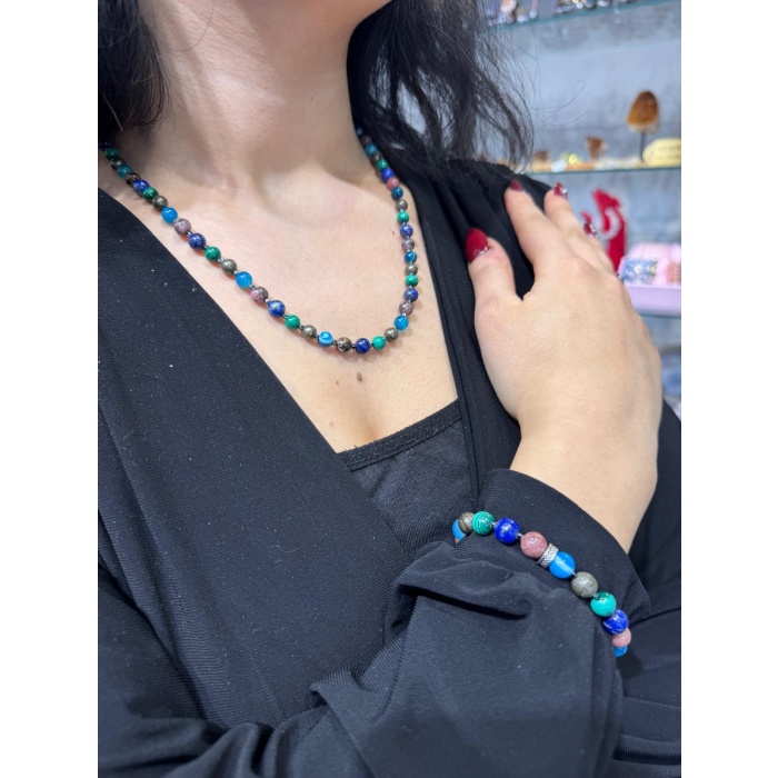 Boğa Burcu Doğaltaş Bileklik ve Kolye