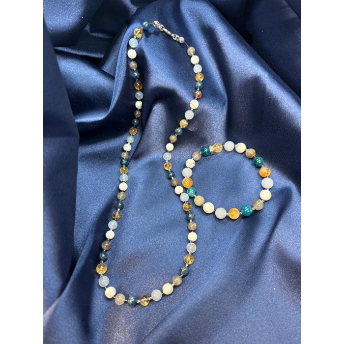 İkizler Burcu Doğaltaş Bileklik ve Kolye