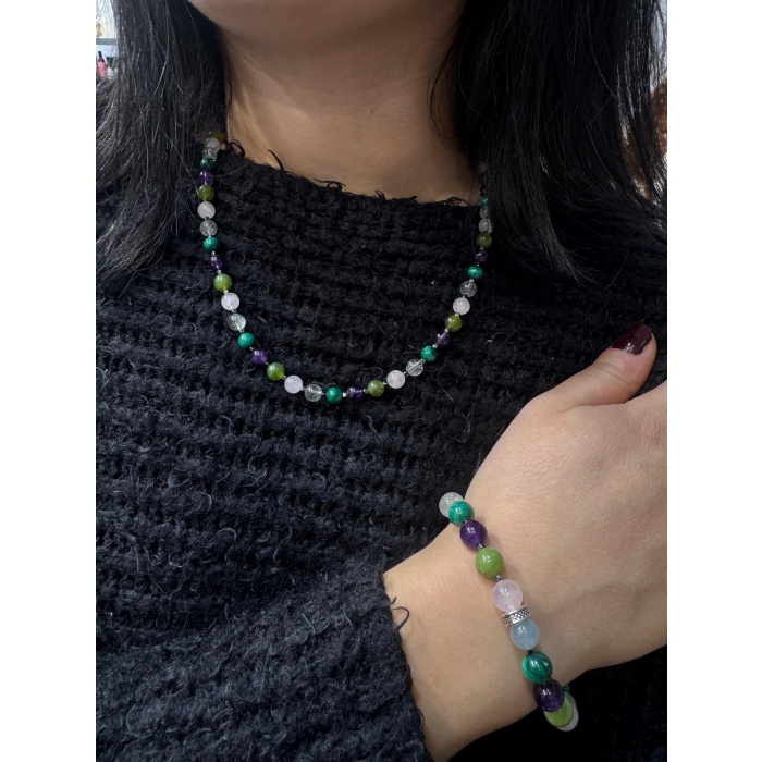 Terazi Burcu Doğaltaş Bileklik ve Kolye