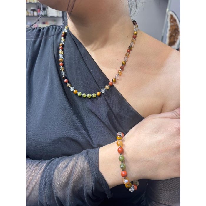 Aslan Burcu Doğaltaş Bileklik ve Kolye