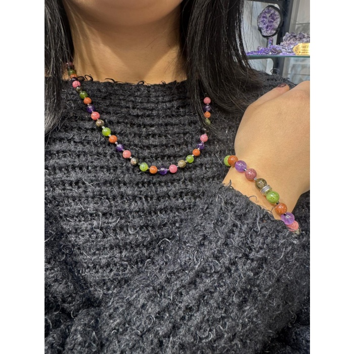 Balık Burcu Doğaltaş Bileklik ve Kolye