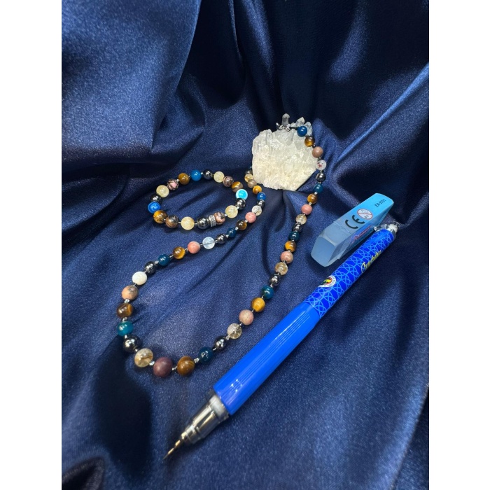 Erkek Öğrenci Başarı Doğaltaş Bileklik ve Kolye