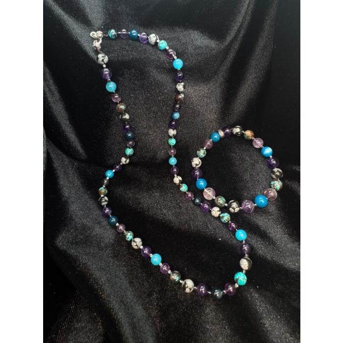 Kova Burcu Doğaltaş Bileklik ve Kolye