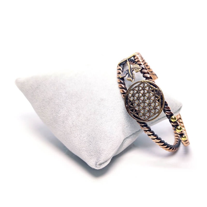 Yaşam Çiçeği Bakır Bileklik