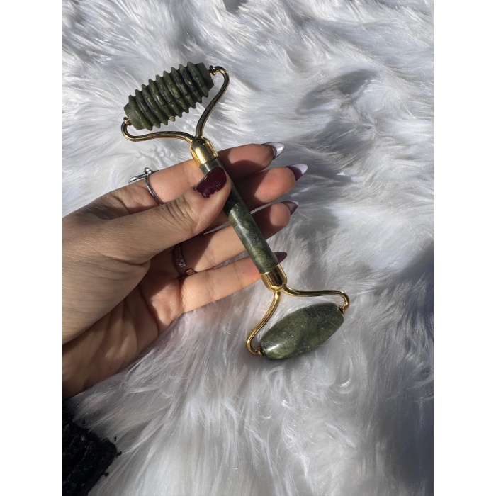Yeşim Taşı Face Roller (Tırtıklı)
