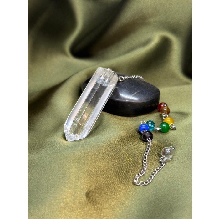 Kristal Kuvars Doğal Taş Pandül (Sarkaç)