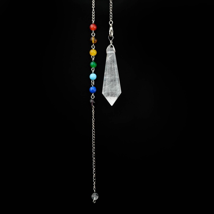 Kristal Kuvars Doğal Taş Pandül (Sarkaç)