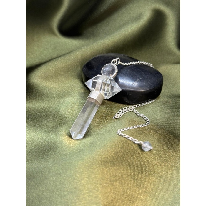 Kristal Kuvars Doğal Taş Pandül (Sarkaç)