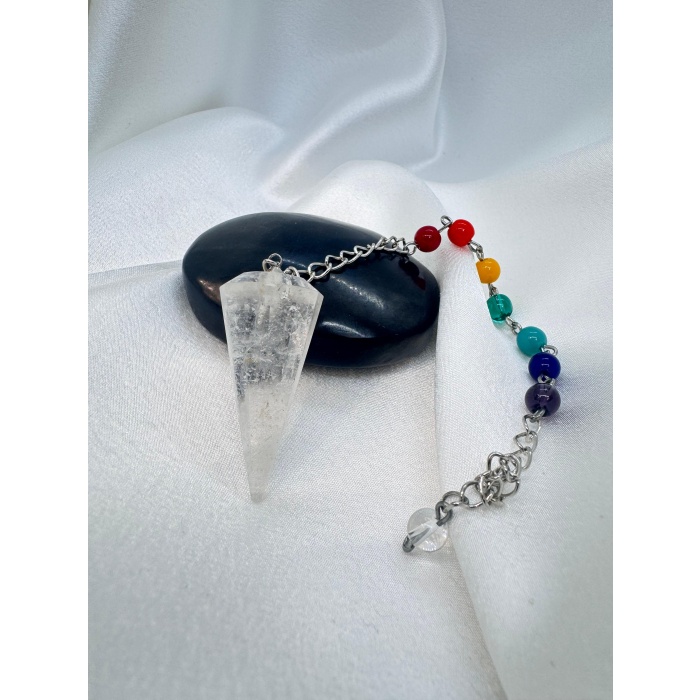 Kristal Kuvars Doğal Taş Pandül (Sarkaç)