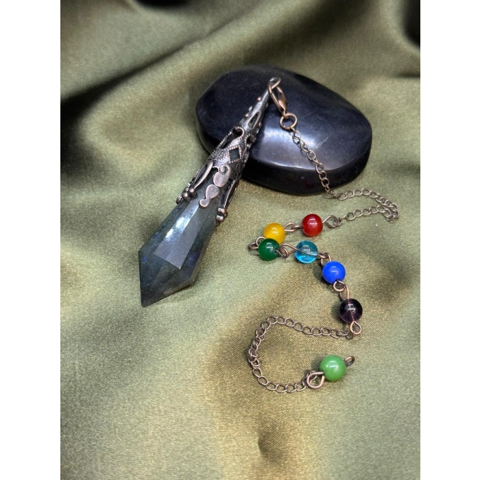 Labradorit Doğal Taş Pandül (Sarkaç)