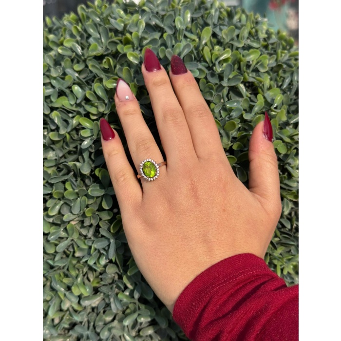 Zebercet Doğal Taşlı 925 Ayar Gümüş Yüzük