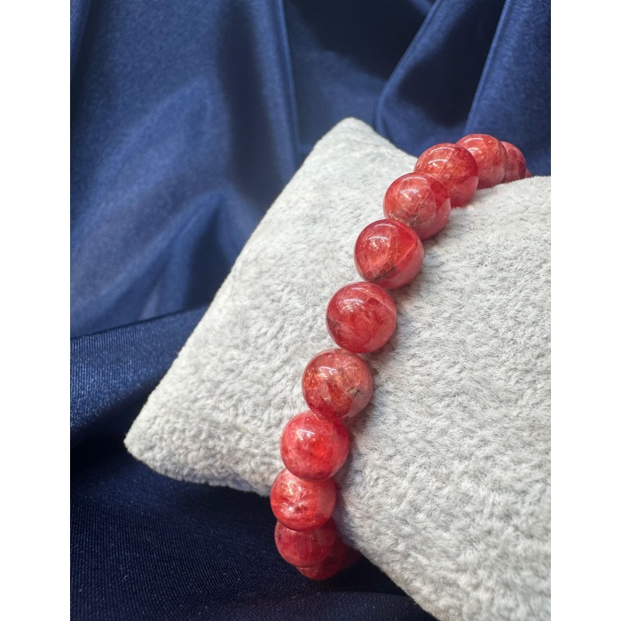 7A Kalite Rodonit Doğal Taş Bileklik (8-9 mm)