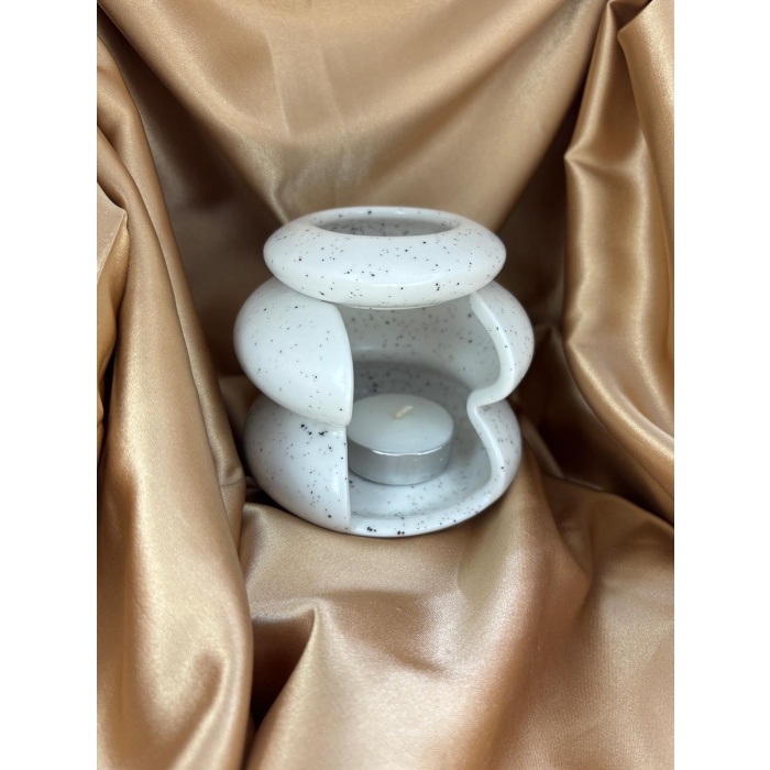 Boğumlu Model Buhurdanlık (Kırçıllı Krem)