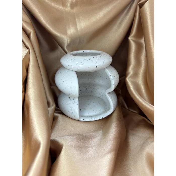 Boğumlu Model Buhurdanlık (Kırçıllı Krem)