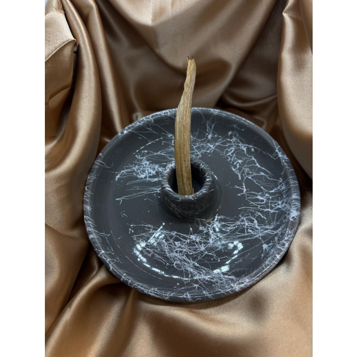 Palo Santo Tütsülüğü (Gri-Beyaz Desenli)
