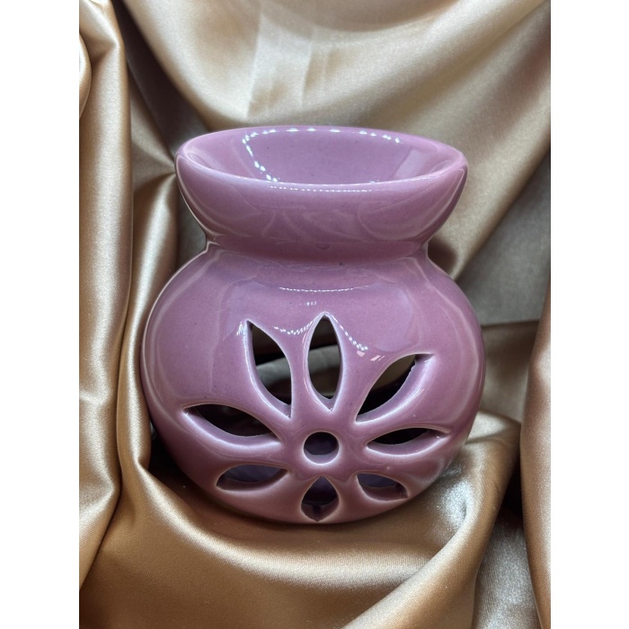 Lotus Çiçeği Motifli Buhurdanlık (Lila)