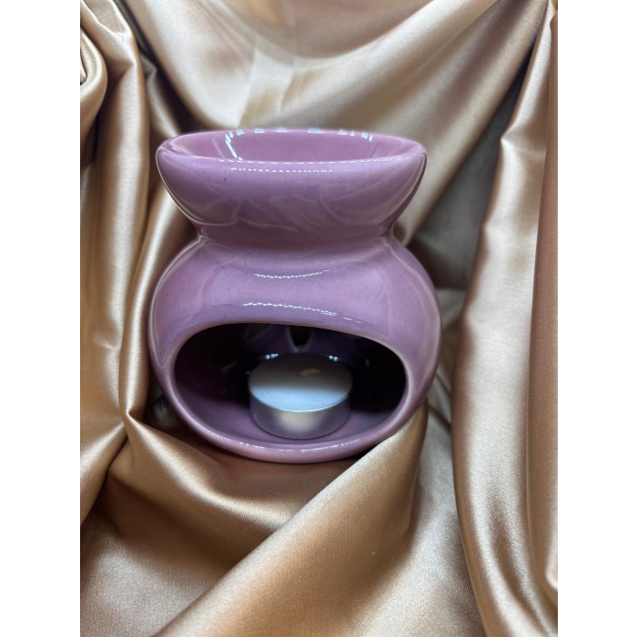 Lotus Çiçeği Motifli Buhurdanlık (Lila)