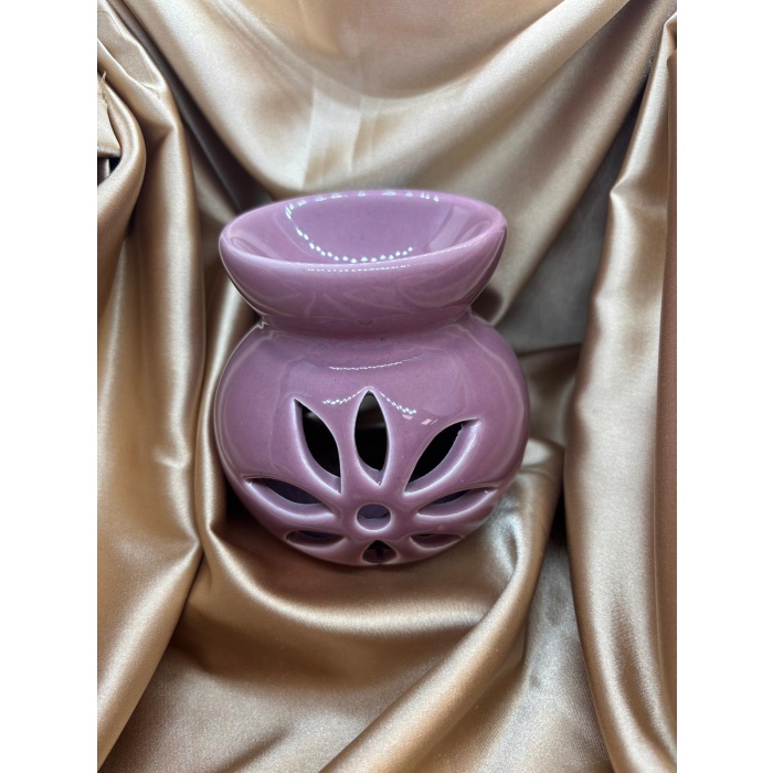 Lotus Çiçeği Motifli Buhurdanlık (Lila)