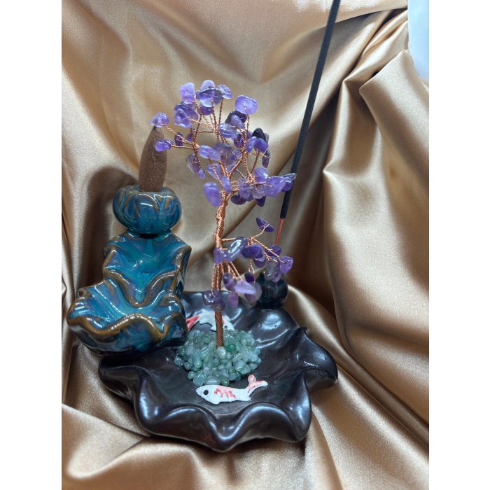 Ametist Doğaltaş Ağaçlı Tütsülük