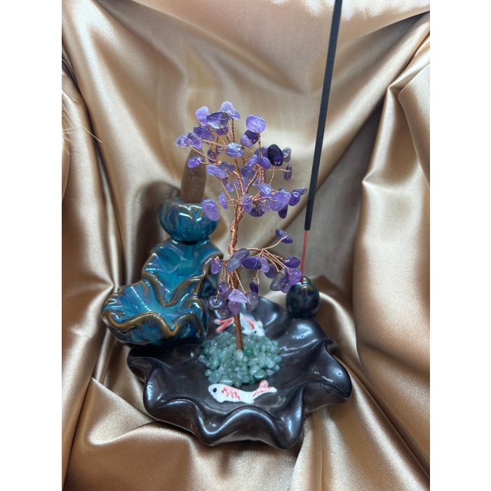 Ametist Doğaltaş Ağaçlı Tütsülük