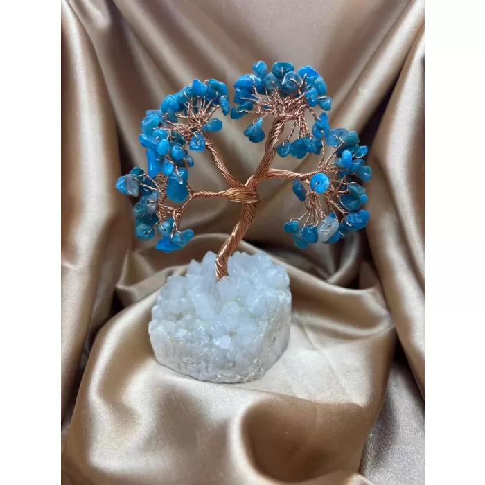 Apatit Kristal Zemin Ağaç Küçük