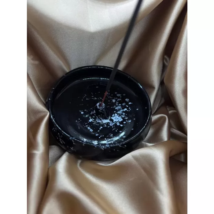 Çanak Model Çubuk Tütsülük Büyük (Siyah Beyaz)