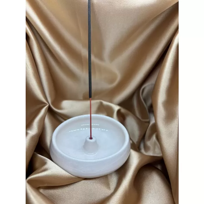 Çanak Model Çubuk Tütsülük Küçük (Beyaz)