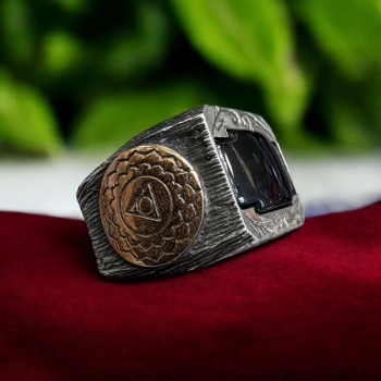 TİENS TİENERJİ GÜMÜŞ YÜZÜK (ÇAKRA SEMBOL DESENLİ)