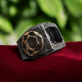 TİENS TİENERJİ GÜMÜŞ YÜZÜK (ÇAKRA SEMBOL DESENLİ)