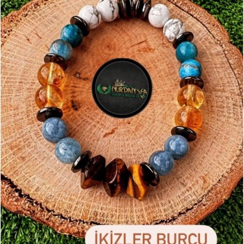 İKİZLER BURCU DOĞALTAŞ BİLEKLİĞİ