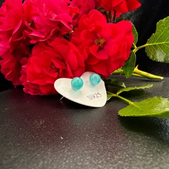 AMAZONİT GÜMÜŞ KÜPE