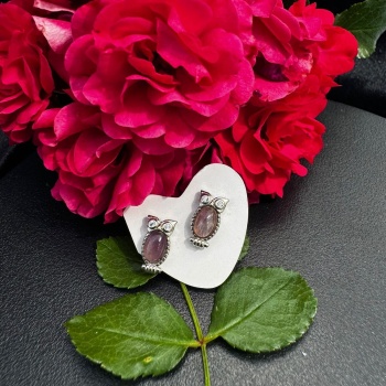 TURMALİN GÜMÜŞ KÜPE (BAYKUŞ MODEL)