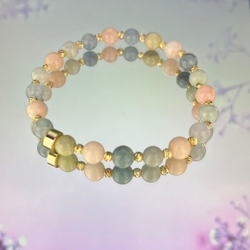 MORGANİT 6 mm. DOĞALTAŞ BİLEKLİK