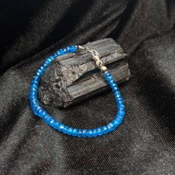 7A+ Kalite Apatit Taşı Bileklik Gümüş Klips